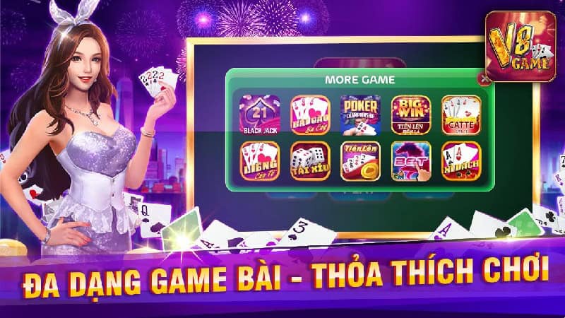 Game bài V8club đa dạng cho người chơi lựa chọn